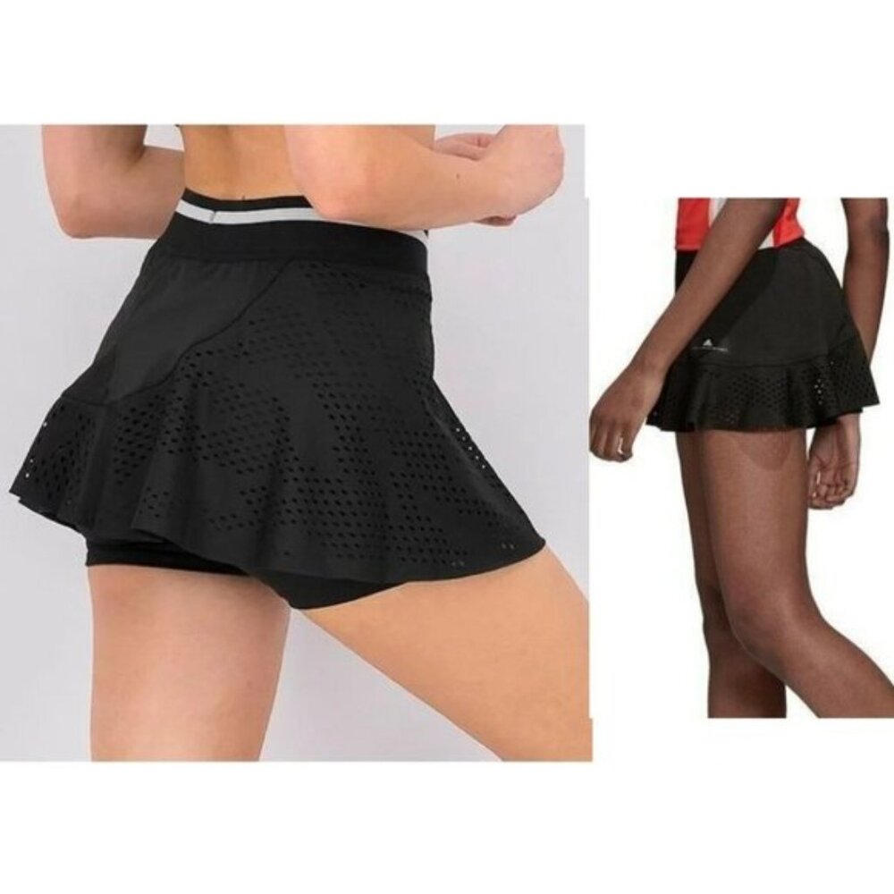 NWT Adidas Stella McCartney Laser tennis skort skirt shorts Black S Small